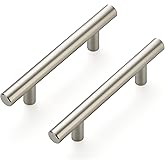 Ravinte 25 Pack 5'' Cabinet Pulls Brushed Nickel Stainless Steel Kitchen Drawer Pulls Cabinet Handles 3" Hole Center
