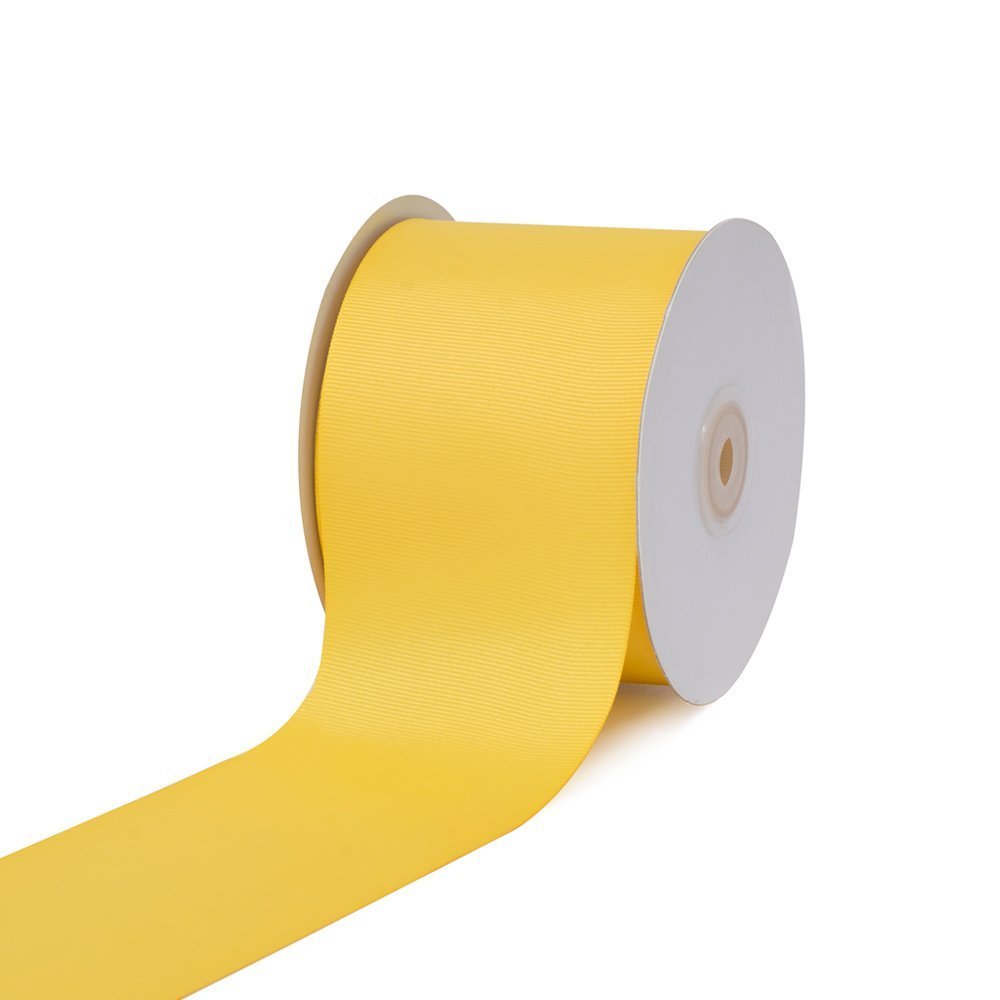 7/8-Inch Solid Grosgrain Ribbon 50-Yard Canary Yellow