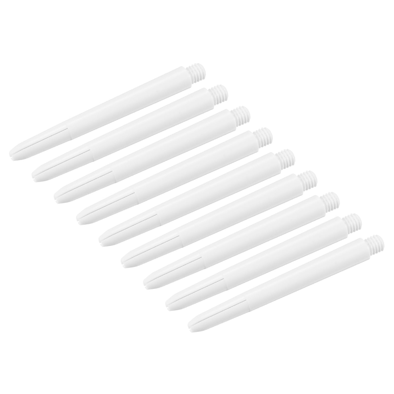PATIKIL 48mm Dart Shafts, Medium 2BA Thread Plastic Dart Stems Dart Accessories for Steel Tip - 15 Pack (White)