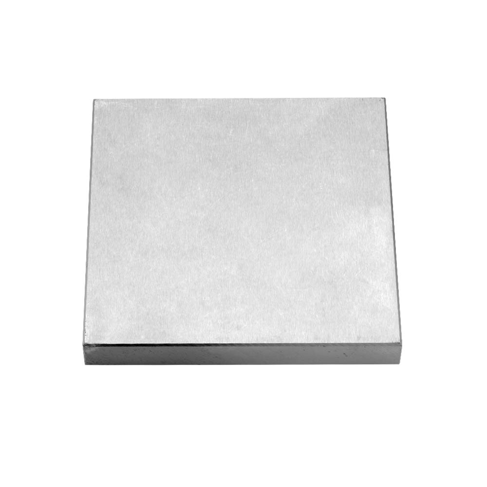 Oudtinz Steel Bench Block 6"x6" Flat Anvil Jewelers Tool Metal Bench Block for Jewelry & Stamping (6''x6''x3/4'')