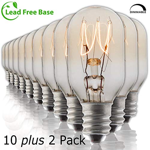 Salt Rock Lamp Bulb 10 Pack + 2 Free 15 Watt Replacement Bulbs for