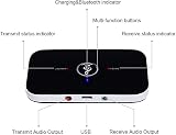JSTH Bluetooth 5.0 Transmitter Receiver 2-in-1 3.5mm AUX RCA Audio Adapter view 2