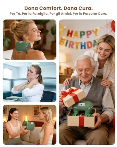 Neck Massager, 4D Shiatsu Bionic Back and Neck Massager, 4000mAh High Capacity Battery, 3 Intensity Levels, 2 Heat Zones, Deep Neck Massager for Pain Relief