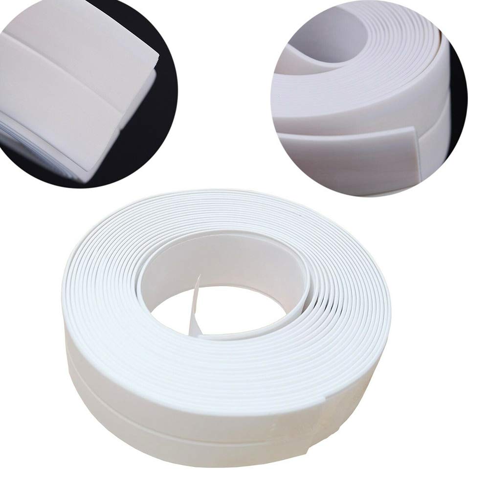 Gadgetking 3.2 meter Sealing Strip Bathroom Bath And Wall Self Adhesive Tape Sink Edge Basin Seal 3m Self Waterproof Sealant for Kitchen, Bathtub, Toilet, Floor Trim Shower Edge Trim