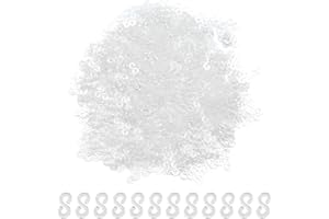 Hocansen 1000Pcs S ClipsRubber Band Clips, Connectors Refills for Loom Bracelets Rubber Band Bracelet Hooks Clasps Plastic Band Clips for Rubber Bands for Bracelet Making Refill Kit (Clear/SG)