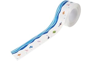 Housoutil Caulk Strip Tape Shower Sealant Strip Self Adhesive Caulking Sealing Tape Caulk Tape Sealant Strip for Kitchen Bathroom Sink Countertop Toilet Bathtub Sea Animal Pattern