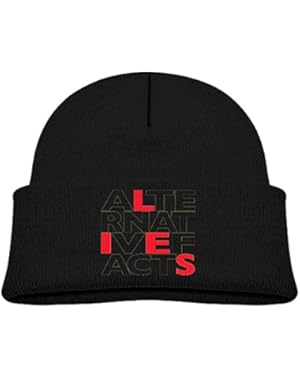 Kids Funny Alternative Facts Just Lies Casual Flexible Winter Knit Hats/Ski Cap/Beanie/Skully Hat Cap