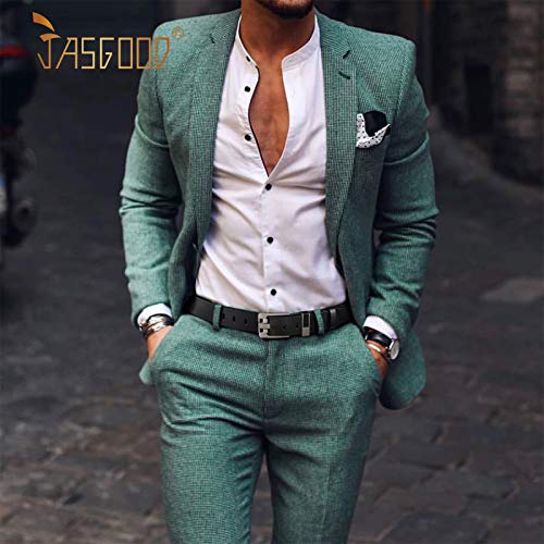 Mens Genuine Leather Belt Casual Formal Jeans Belts for Men Alloy Prong Buckle by JasGood,Black