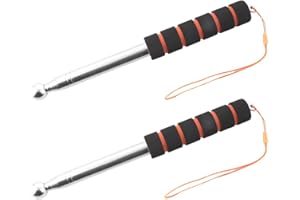 TWZKXC 2 Pcs 51" Hollowing Drum Hammer Sound Detection Folding Stick, Upgraded Reinforced Thickened Telescopic Rod for House Decoration Inspection, Solid Ball Reinforcement Design Comes with Lanyard