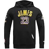 Pro Standard Mens NBA Los Angeles Lakers Lebron James #23 Classic Pullover Hoodie Black 2Xl