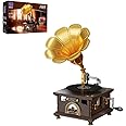 PANTASY Retro Phonograph Building Set, Gramophone Music Box Building Kit, Vintage Music Player Building-Bricks Set, Gramophon