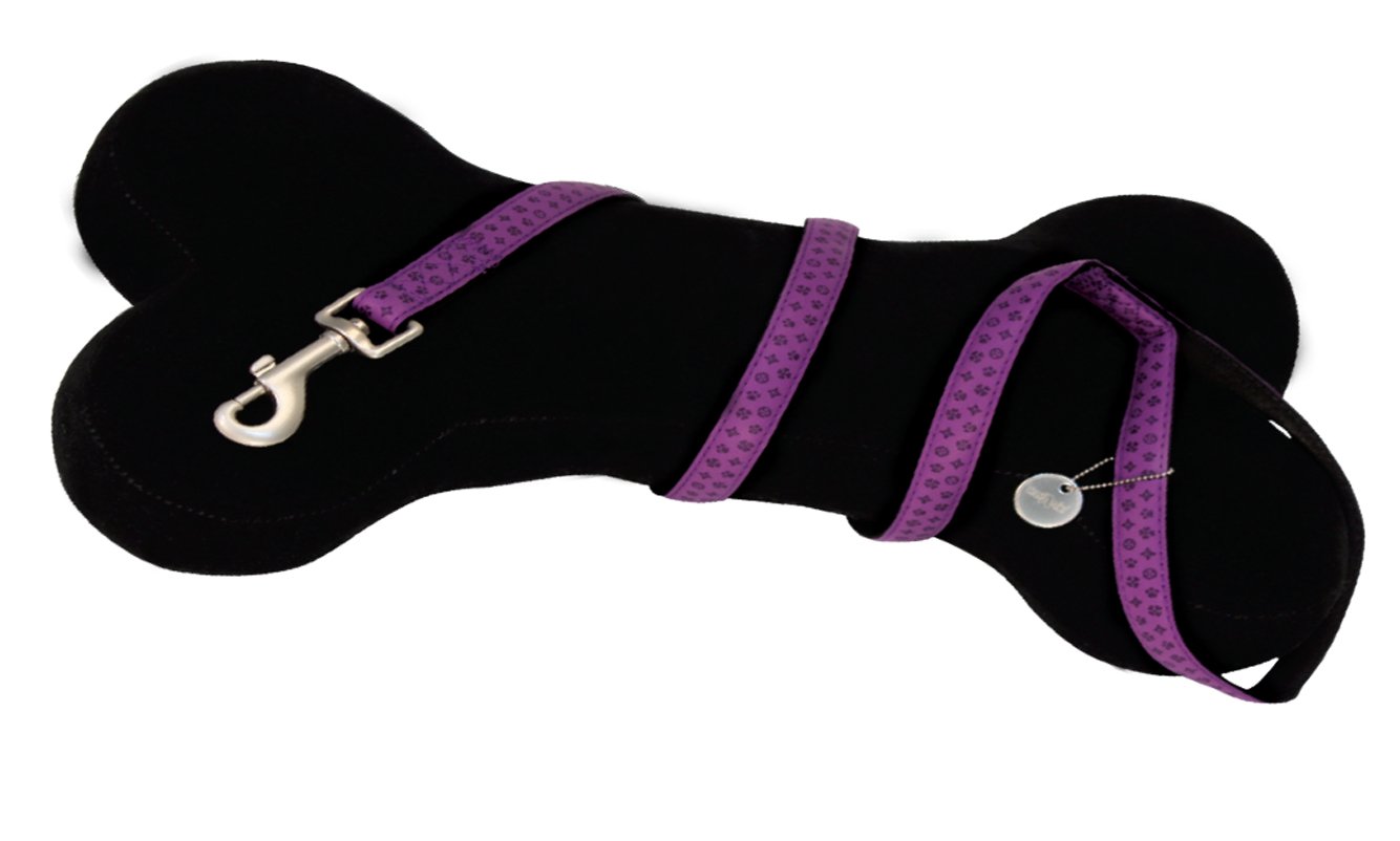Croci My Lord Leatherette Lead Leash, 120 mm x 20 mm, Purple
