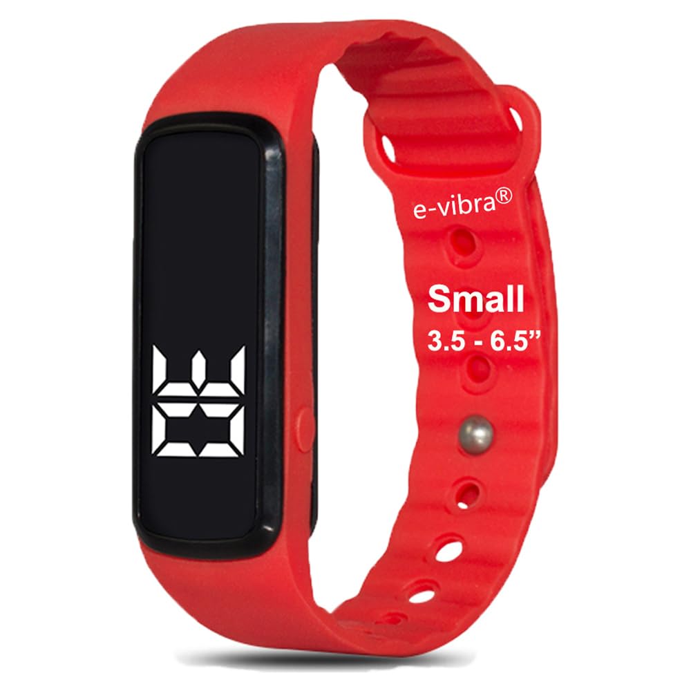 e-vibra 12 Alarm Vibrating Alarm Watch Medical Reminder Watch - with Timer and 12 Daily Alarms (Red - Small)