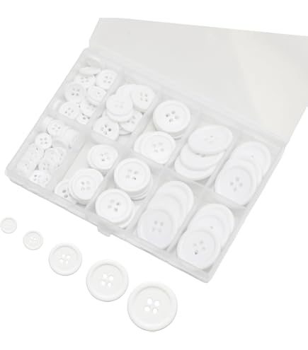 AjorCrafts® 40pcs 18 Crea White Pearlescent Galaxy Effect 2 Holes Sall Round Resin Sewing - View #9