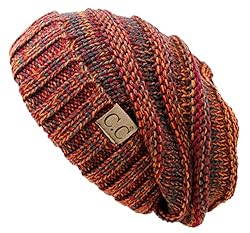 Funky Junque Oversized Slouchy Beanie - Fire Rust