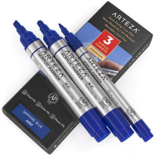 Arteza Acrylic Paint Markers, Pack of 3, A500