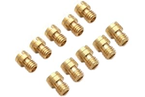 RLLYER 4mm Jet 10X Round Head Main for GY6 50cc 139QMB Scooter Keihin Carb PZ19 70-92 70,72,75,78,80,82,85,88,90,92