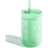 Login Life Sippy Cup for 6/6+ Month Old, Silicone Training Cup with Straw Lid, 7 oz Baby Cups 6-12 Months, for Infant and Toddlers (Lemon)