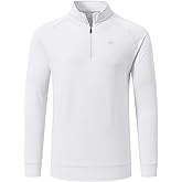 MoFiz Men's Long Sleeve Shirts Quarter Zip Pullover Men's Polo Shirts Quick Dry