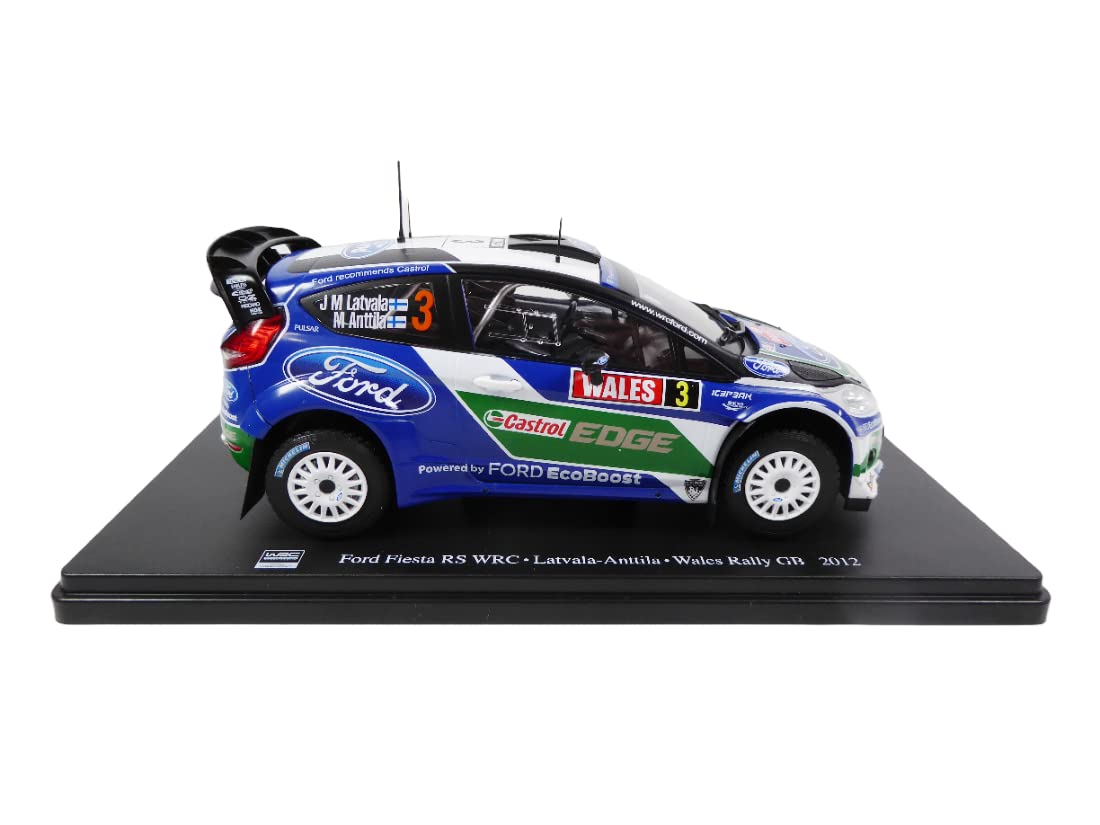 OPO 10 - Miniature car reproduced in 1/24 scale compatible for FORD FIESTA RS WRC - LATVALA Wales Rally GB 2012 - RVQ20
