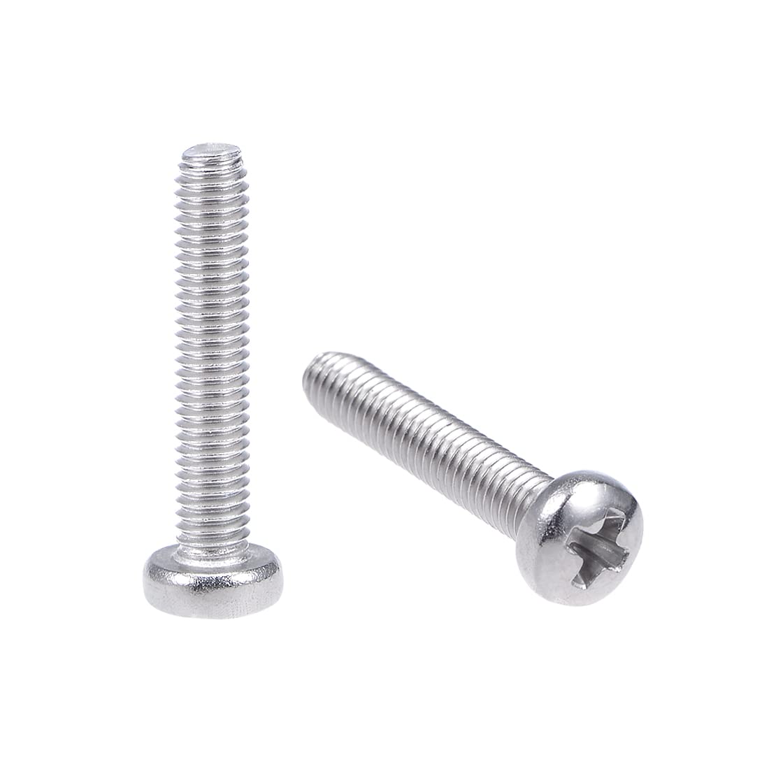sourcing map M3x16mm Machine Screws Pan Phillips Cross Head Screw 304 Stainless Steel Fasteners Bolts 100Pcs