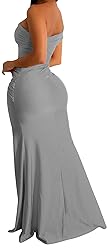Sexy One Shoulder Sleeveless Maxi Dresses for Women