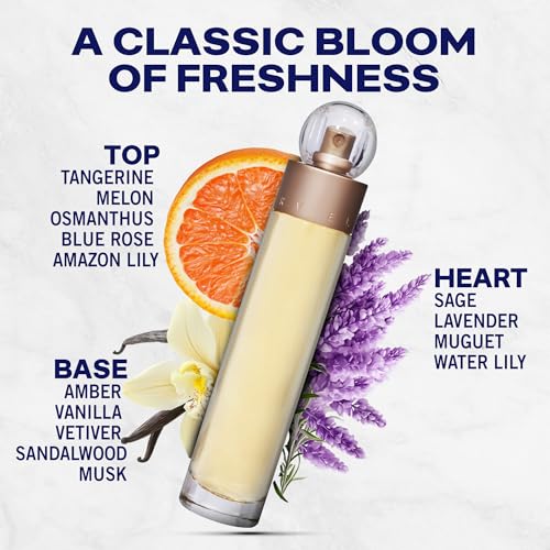 Perry Ellis 360° Eau De Toilette Spray for Women - Perfume for Women, Light & Bright Floral Fragrance, EDT, Designer Scent for Her, Long Lasting - 3.4 fl oz (100 mL)