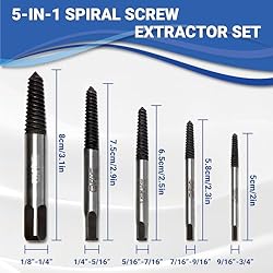 Cenforge 5-Piece Spiral Screw Extractor