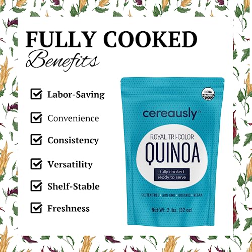 CEREAUSLY Instant Quinoa Delicious FullyCooked Organic Royal Quinoa Ready to Eat Quinoa