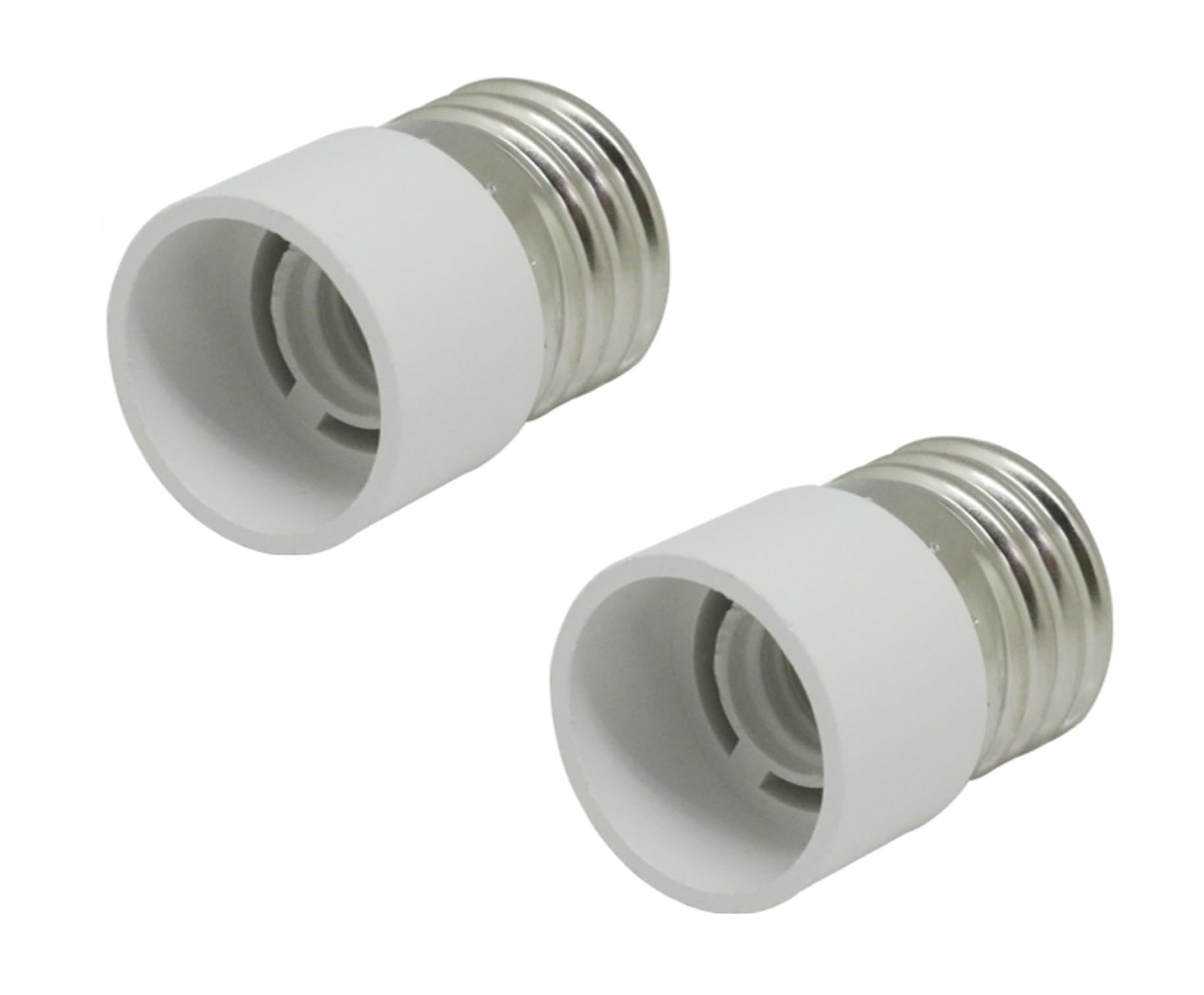 Pack of 2 Lamp Socket Adapter Converter Socket Adapter for Socket E14 E27 GU10 B22 for LED Halogen and Energy Saving Bulbs (2 x E27 to E14)