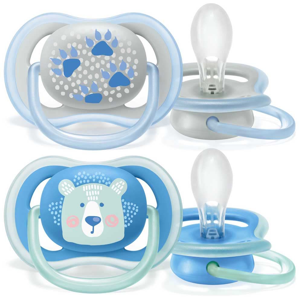 Philips Avent Ultra Air Pacifier SCF085/03 Lightweight Shield Designed to Provide Airflow with Large Holes to Keep Your Baby's Skin Dry