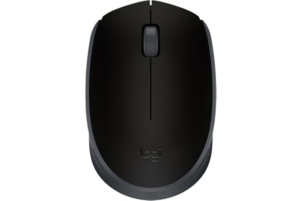 Mouse sem fio Logitech M170 com Design Ambidestro Compacto, Conexão USB e Pilha Inclusa - Preto