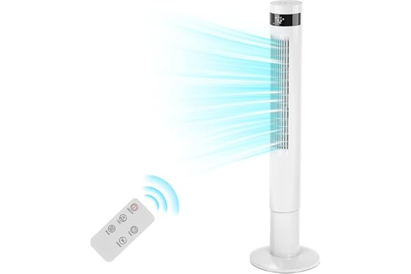 Antarctic Star Tower Fan Portable Electric Oscillating Fan Quiet Cooling Remote Control Standing Bladeless Floor Fans 3 Speed