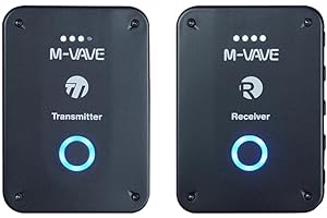 LUOUY M-VAVE WP 9 Wireless Earphone Monitor ,Rechargeable,2.4GHz Stereo Monitoring System,24bit/48KHz Lossless Digital Transmission Sound Quality,Wireless IEM for Studio, Band Rehearsal, Live Performance