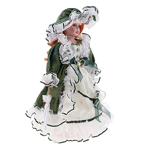 menolana 40cm Vintage Porcelain Dolls Fully Dressed