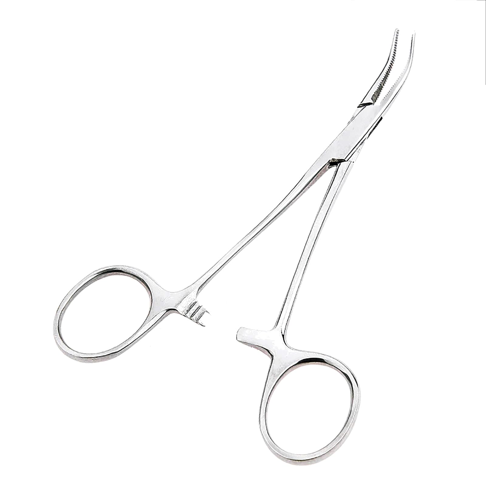 Fishing Forceps Pliers, Stainless Steel 4'' 6'' 10'' 12'' Curved & Straight, Lockable for Carp, Pike, Sea & Fly Fishing Accessories - Essential Unhooking Tool (6“ Curved)