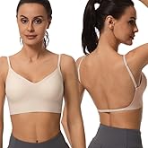 Aoyinfe Low Back Push Up Bra Seamless Wirefree Comfort Padded Bralette Backless Convertible Support Bras