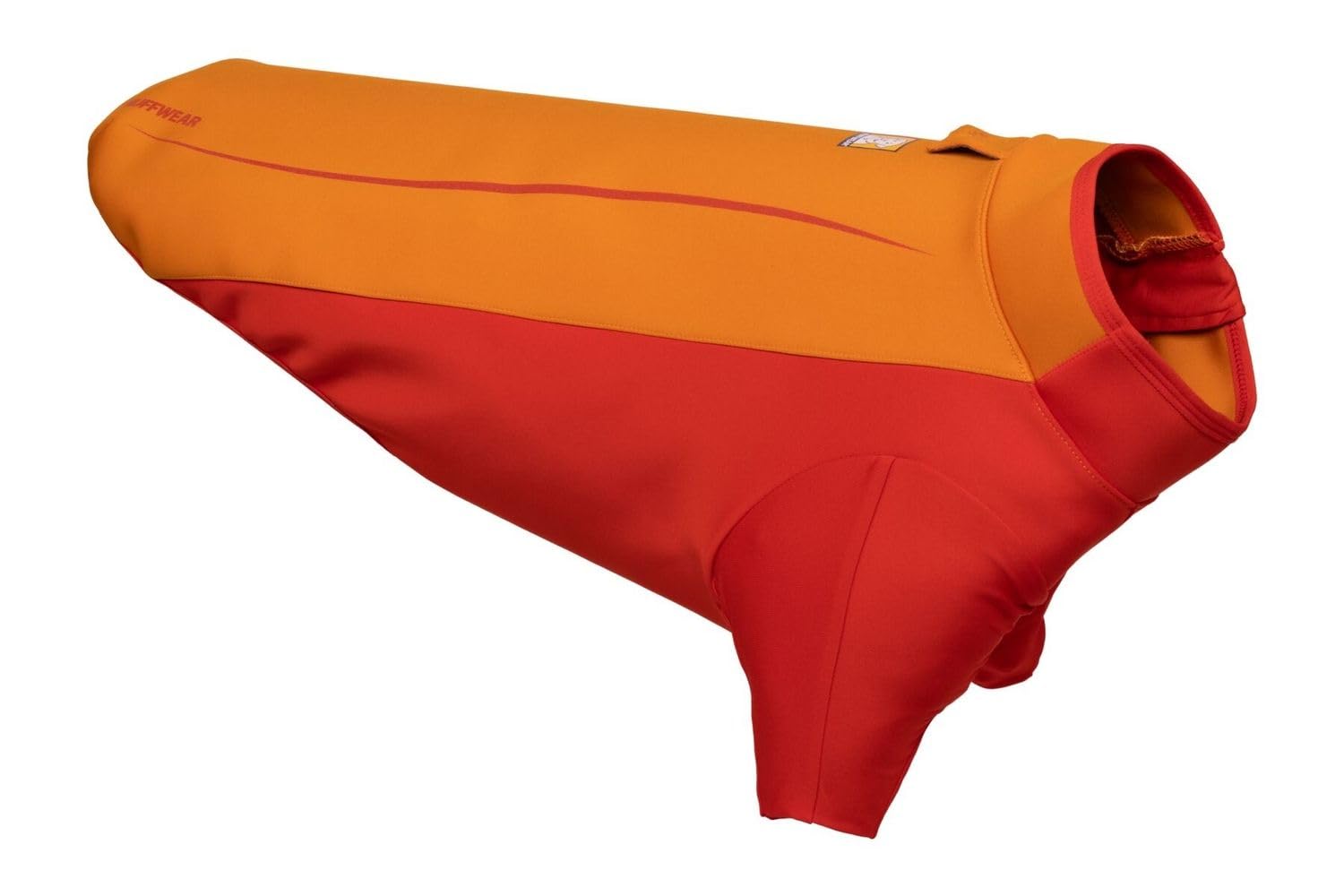 RUFFWEAR Undercoat Dog Water Jacket, Dog Wet Suit for Water-friendly Warmth, Comfortable, Amphibious Jacket for Land and Water with Formfitting Neoprene and Reflective Trim. Size M, Campfire Orange