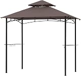 ABCCANOPY 5x8 Double Tiered Grill Gazebo Canopy Replacement Brown view 9