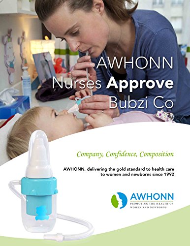 Bubzi Co Quick-Relief Baby Nasal Aspirator, Baby Nose Sucker for Sinus Congestion Relief, Reusable Snot Remover with Storage Case