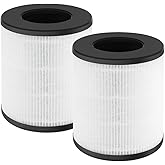 Nispira TD-1300 CL-6070A TAP01 4-in-1 True HEPA Replacement Filters Compatible with Tredy TD-1300, Tenergy Renair, Cool-Living, BEABA Nursery Air Purifier, 2 Packs