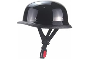 SANQING German Style Motorcycle Helmet,Adult Half Helmet Open Face DOT Approved, Motorcycle Cruiser Scooter Cool Helmet