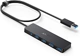 Anker 4-Port USB 3.0 Hub Ultra-Slim Data Hub 2ft Cable for Mac PC