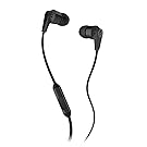 Skullcandy Ink'd 2.0 Noise-Isolating Earbud with In-Line Microphone and Remote, Tangle-Reducing Flat Cable, Supreme Sound with Powerful Bass, Natural Vocals, and Precision Highs, Black