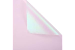 BBJ WRAPS Iridescent Double Sided Flower Wrapping Paper Florist Bouquet Packaging, 20 Sheets (Pink)