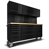 AnorTrek 72 inch 15 Drawers Tool Chest with 3 Up
