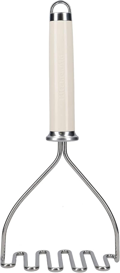 KitchenAid Potato Masher Strong Stainless Almond Cream