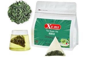 XIEJINJI Oolong Tea - Tieguanyin Tea Bags, Pyramid Teabag, Whole Leaf, 3.2g x 40 Count