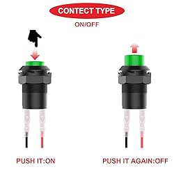 MKBKLLJY 12Pcs Green Mini Self-Locking On Off