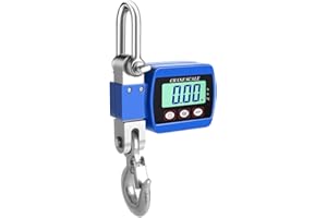 KONGSEN 1100LBS Digital Crane Scale Hanging Weight Scale Industrial Heavy Duty with Accurate Sensor Digital, Professional for Farm, Hunting, Bow Draw Weight, Big Fish & Hoyer Lift Blue
